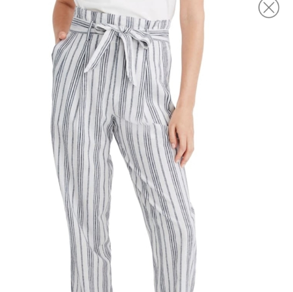 MADEWELL BALTIC STRIPE PAPERBAG WAIST PANT… - Picture 2 of 16